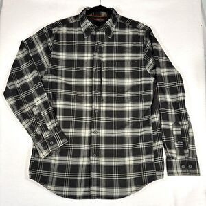 Ridgecut Toughwear Shirt Black Plaid 2 Pockets 1 With Hidden Zipper